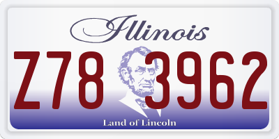 IL license plate Z783962