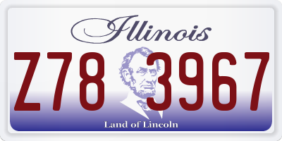 IL license plate Z783967