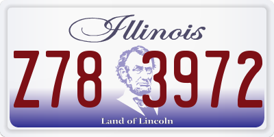 IL license plate Z783972