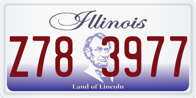 IL license plate Z783977