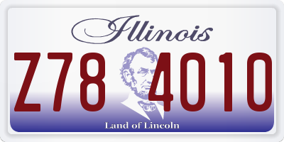 IL license plate Z784010