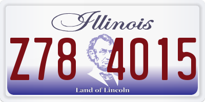 IL license plate Z784015