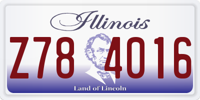 IL license plate Z784016