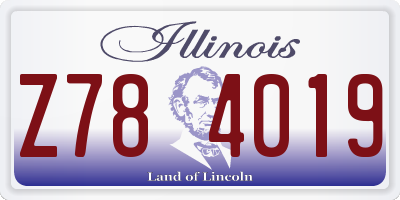 IL license plate Z784019