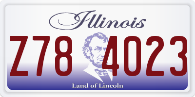 IL license plate Z784023