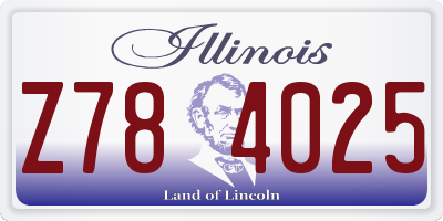 IL license plate Z784025