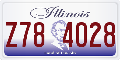 IL license plate Z784028