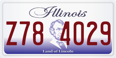 IL license plate Z784029