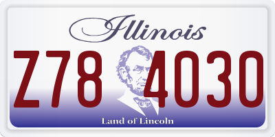 IL license plate Z784030