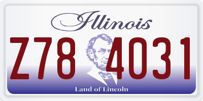 IL license plate Z784031