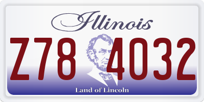 IL license plate Z784032