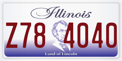 IL license plate Z784040