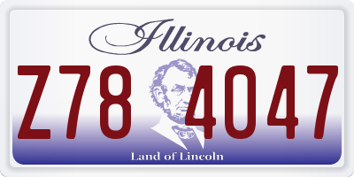 IL license plate Z784047