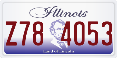 IL license plate Z784053