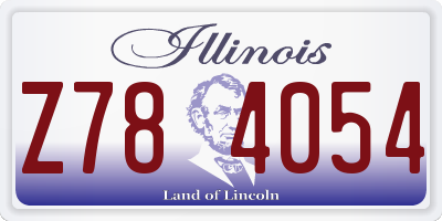 IL license plate Z784054
