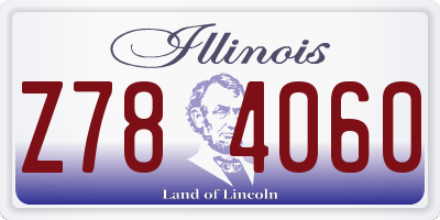 IL license plate Z784060