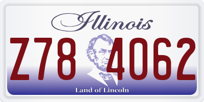 IL license plate Z784062