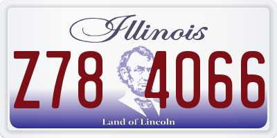 IL license plate Z784066