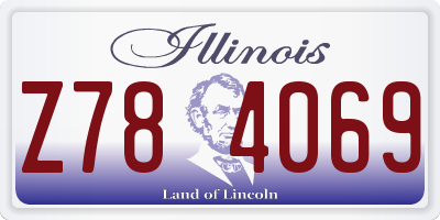 IL license plate Z784069