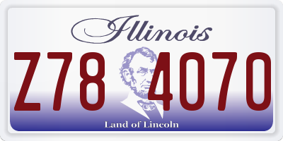 IL license plate Z784070
