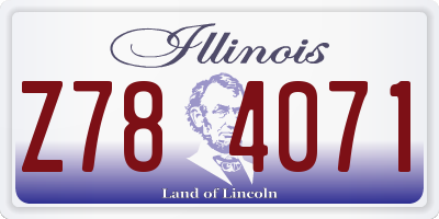 IL license plate Z784071