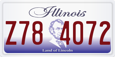 IL license plate Z784072