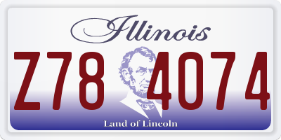 IL license plate Z784074