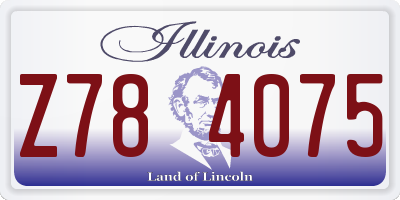IL license plate Z784075