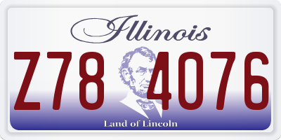 IL license plate Z784076