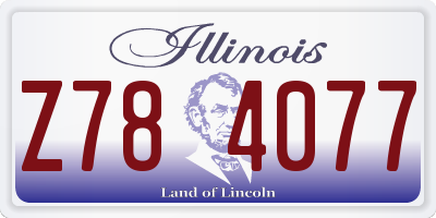 IL license plate Z784077