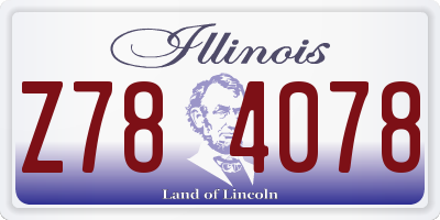 IL license plate Z784078