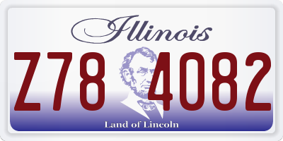 IL license plate Z784082
