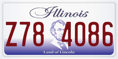 IL license plate Z784086