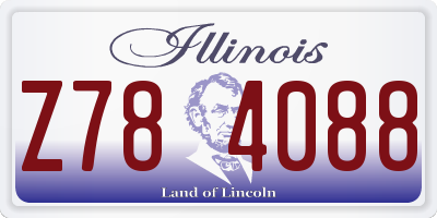 IL license plate Z784088