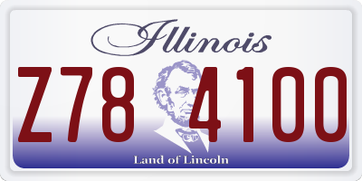IL license plate Z784100