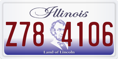 IL license plate Z784106