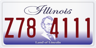 IL license plate Z784111