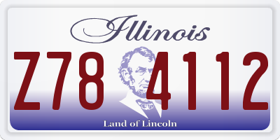 IL license plate Z784112