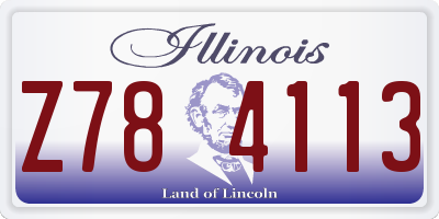 IL license plate Z784113