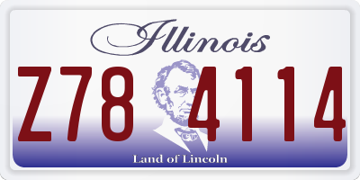 IL license plate Z784114