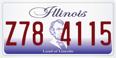 IL license plate Z784115