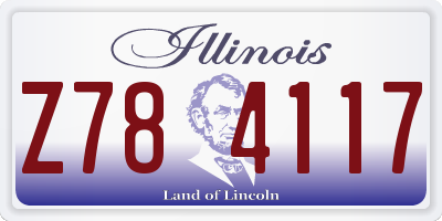 IL license plate Z784117