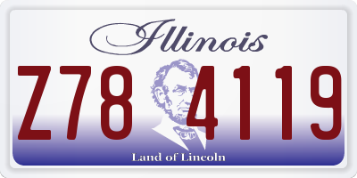 IL license plate Z784119
