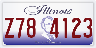 IL license plate Z784123