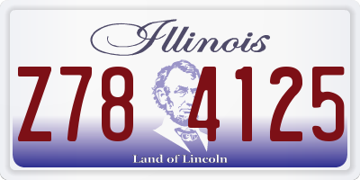 IL license plate Z784125