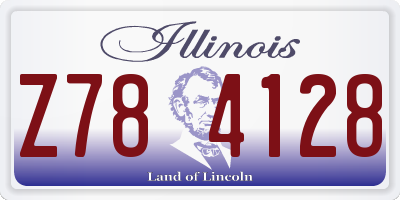 IL license plate Z784128