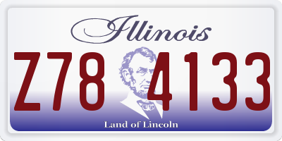 IL license plate Z784133