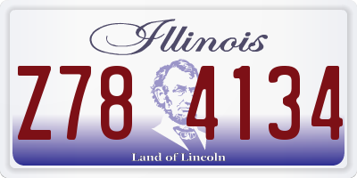 IL license plate Z784134