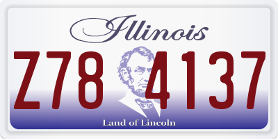 IL license plate Z784137