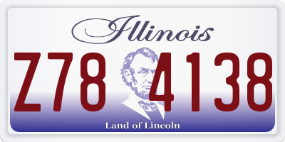 IL license plate Z784138